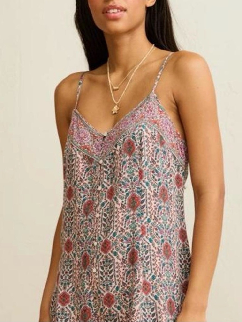 New American Eagle Outfitters Floral Button-Front Romper